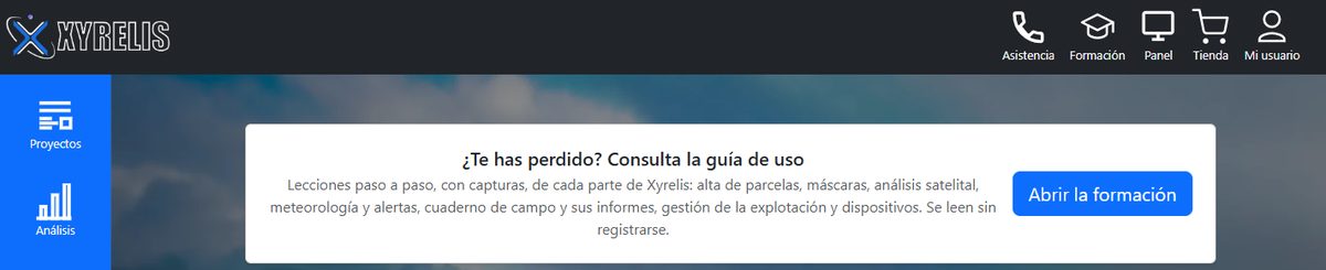 Página de Asistencia de Xyrelis con el acceso a la formación